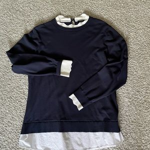 COPY - Ted baker women sweater with white dress shirt  like style size X-Large